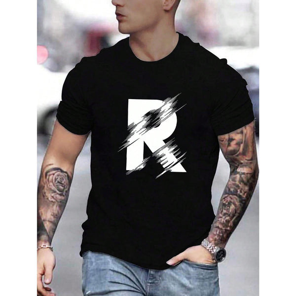 Men's Summer Letter Print Casual T-Shirt