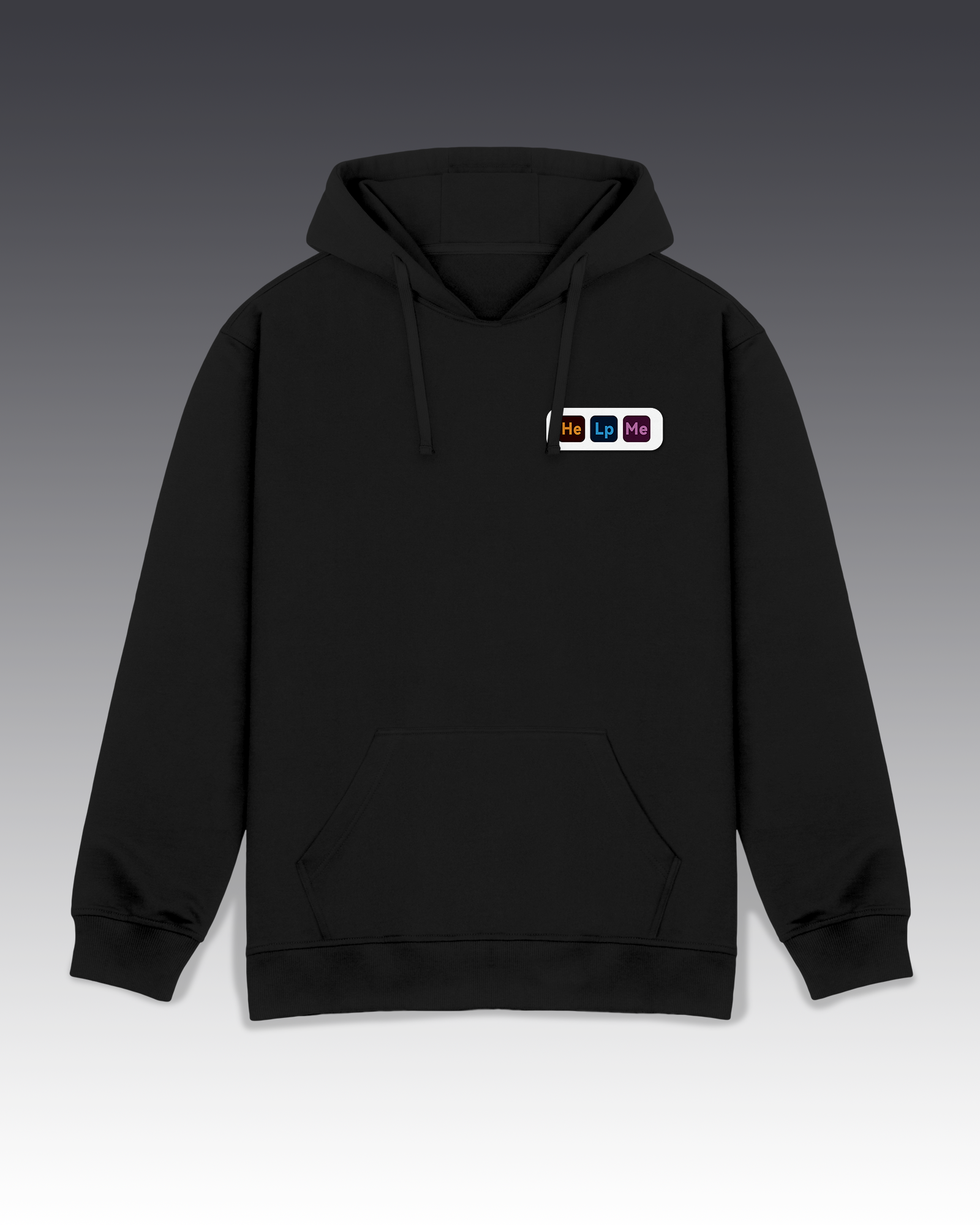 DIYANYONE Original "He Lp Me" Hoodie - Heavyweight Cotton Blend Pullover, Adobe Creative Cloud Designer Humor Hoodies