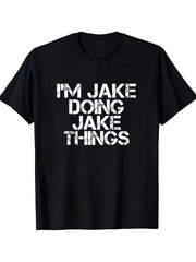 Men's Funny "I Dave" Text Print T-Shirt - Casual Round Neck Short Sleeve Tee Suitable for Daily Wear & Social Events