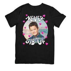 Never Gib Up - Gibby iCarly Joke Funny Gen Z Shirt Dank Meme Humor Nickelodeon Top Menswear Streetwear Shortsleeve Crewneck Tropical Casual  Tshirt
