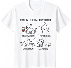 Science Cat Language Fun Science Cat Teacher Student Cool T-shirt  Women Clothing Teacher Gift Tee，Unisex Scientific Meowthod Funny Cat Graphic T‑Shirt