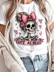 Pastel Goth T-Shirt Cute As Hell Skull Lover Baddie Top