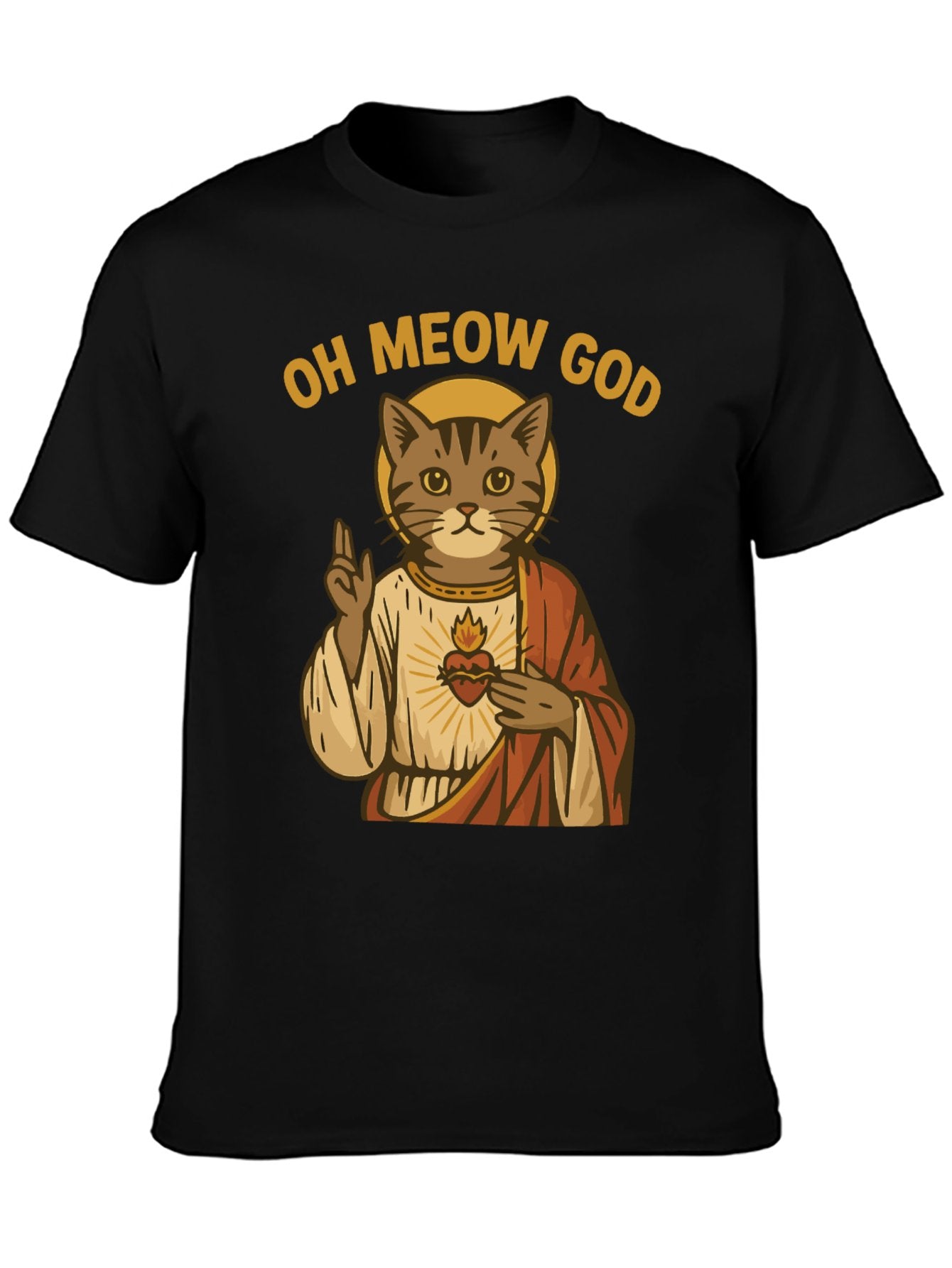 Graphic tee [oh meow god] funny t-shirt Unisex birthday gift