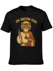 Graphic tee [oh meow god] funny t-shirt Unisex birthday gift