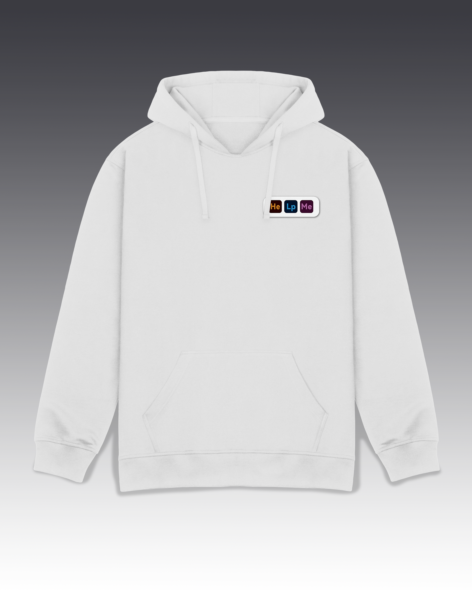 DIYANYONE Original "He Lp Me" Hoodie - Heavyweight Cotton Blend Pullover, Adobe Creative Cloud Designer Humor Hoodies