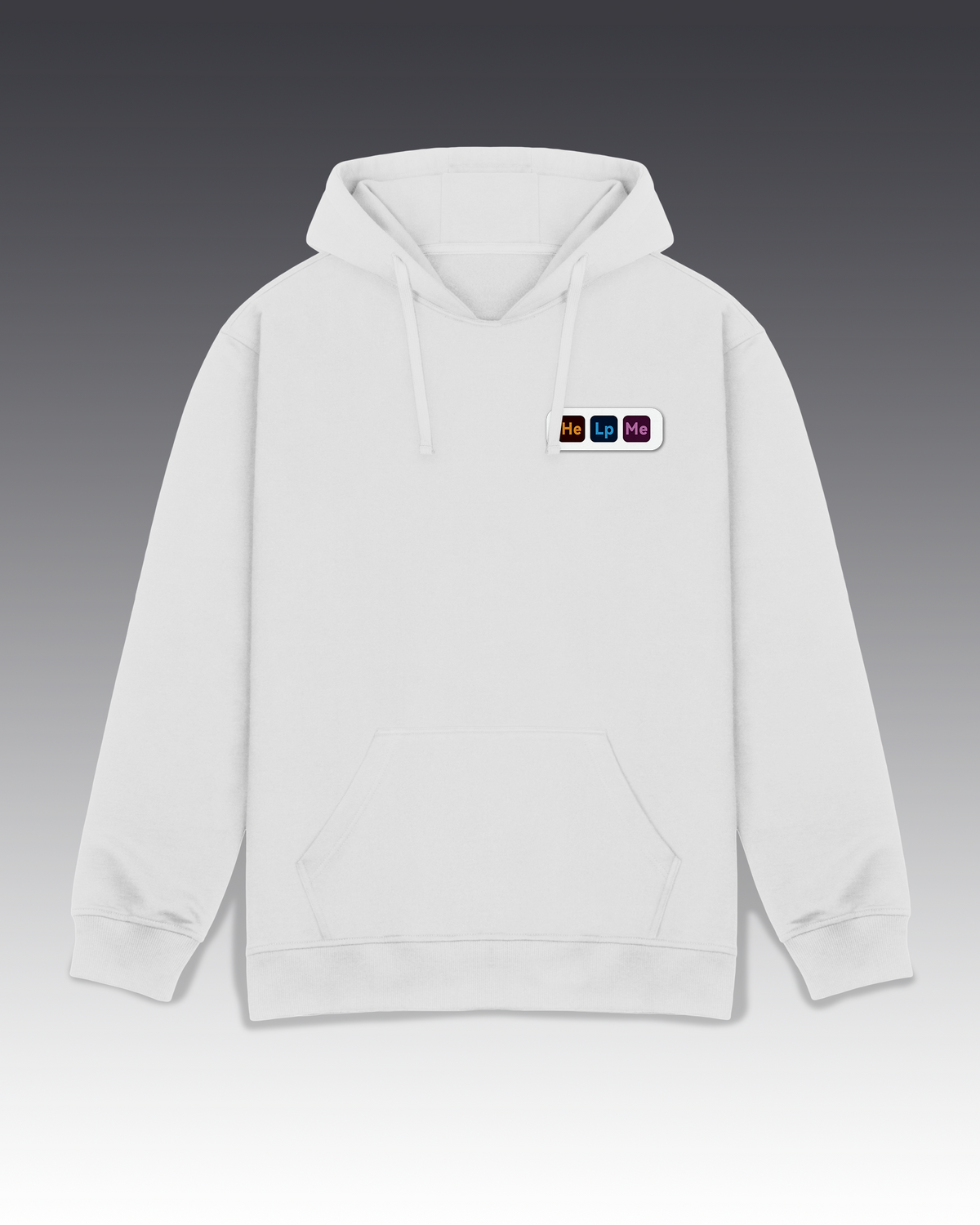 DIYANYONE Original "He Lp Me" Hoodie - Heavyweight Cotton Blend Pullover, Adobe Creative Cloud Designer Humor Hoodies