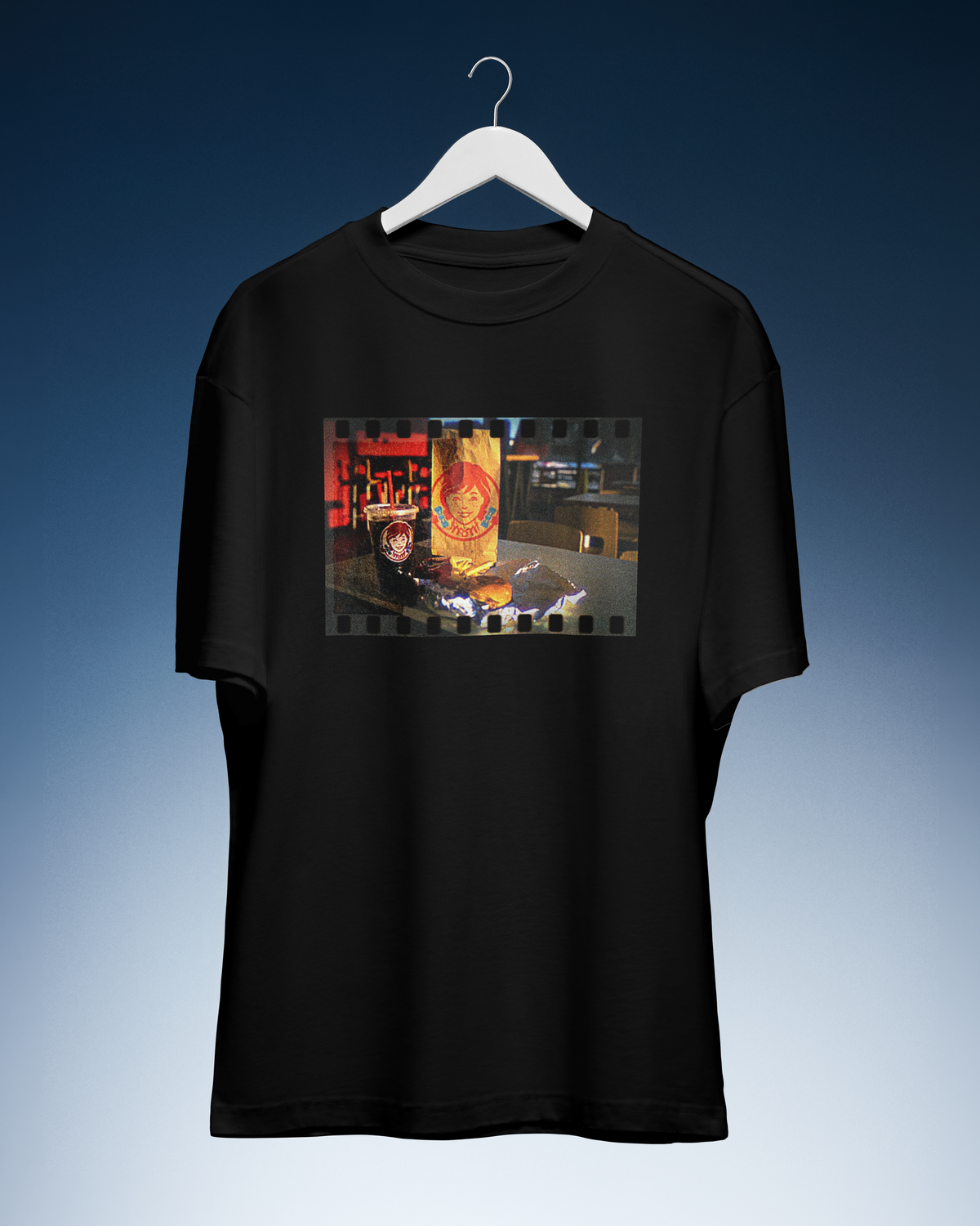 DIYANYONE Original Wendy's Retro Film Cotton T-Shirt - Vintage Fast Food Aesthetic Tee, Nostalgic Pop Culture Style