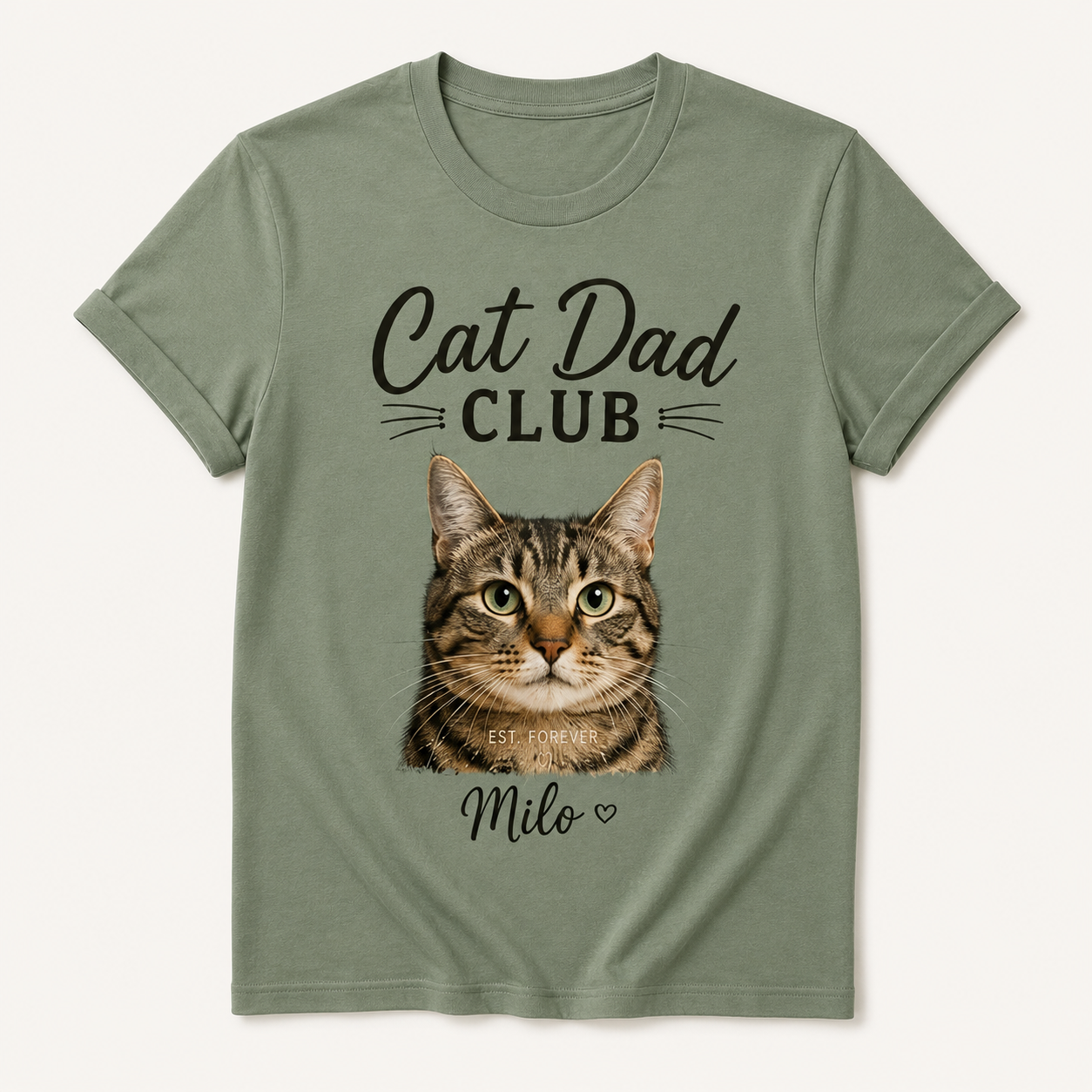 Personalized Pet T-Shirt Custom Dog Cat Photo Graphic Tee for Pet Mom and Dad