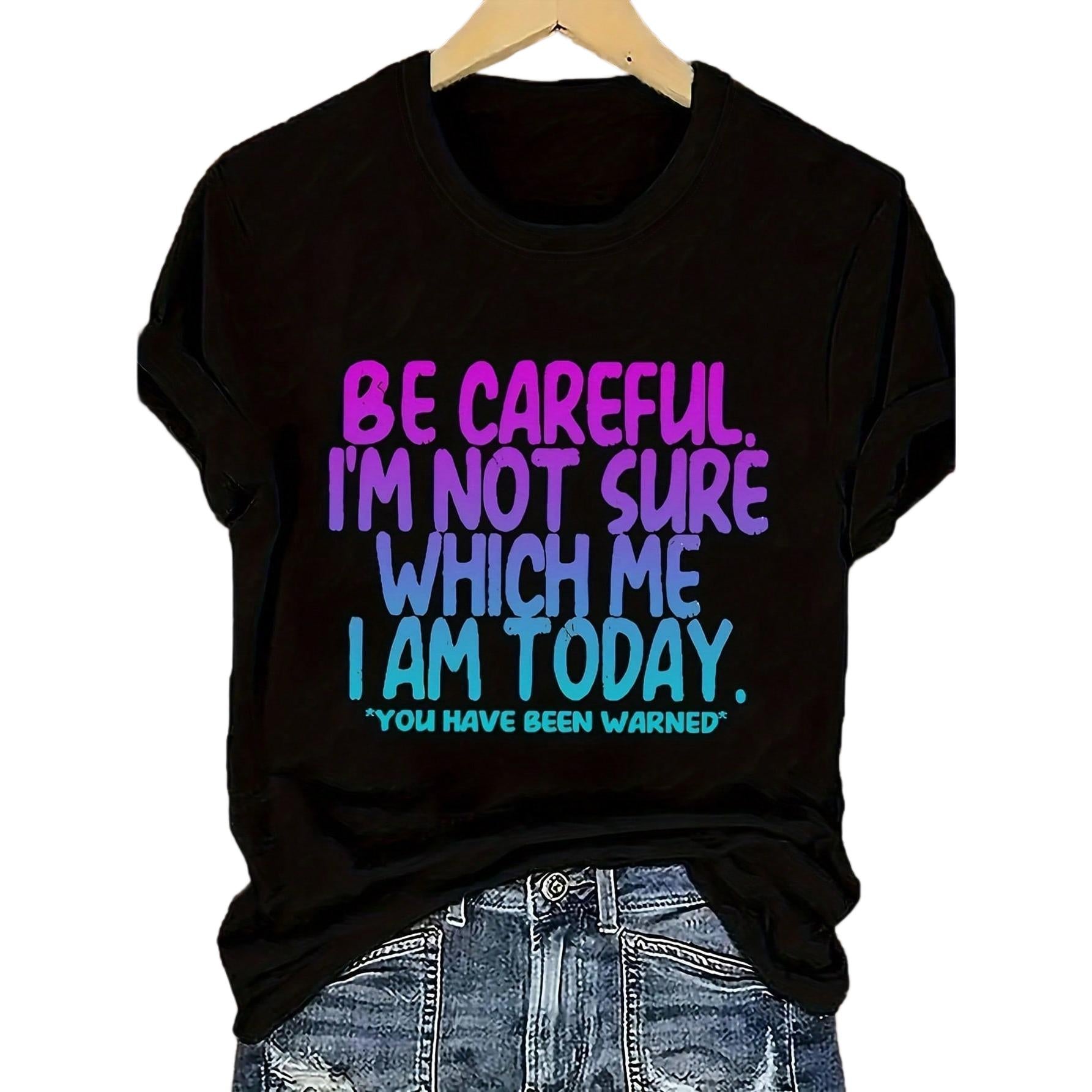 Casual Slogan Print T-Shirt
