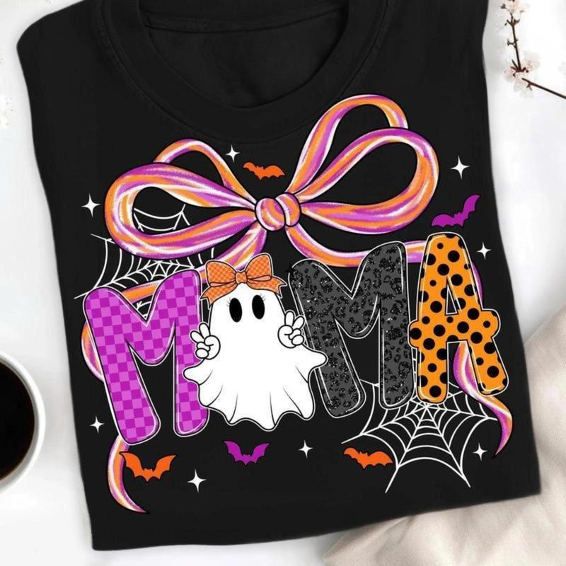Mama Halloween Coquette shirt Preppy Halloween Mama Bow  Pumpkin Mama Gifts Cozy Fall Gift , Gift for Her