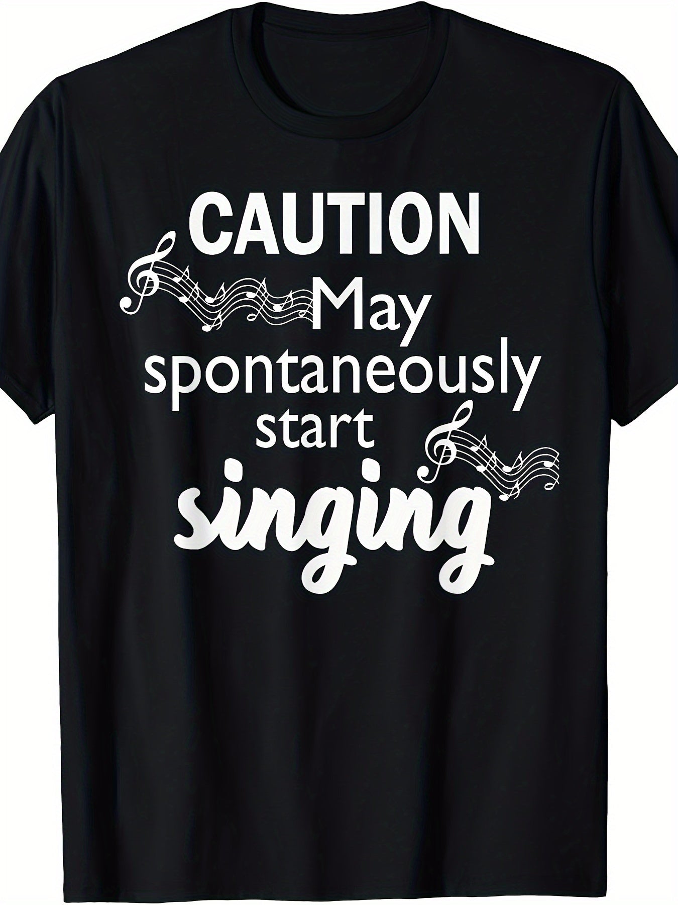 Singing Music Lovers T-Shirt Gift - Watch Out for T-Shirts That May Start Singing.Jpg Same Style for Men And Women 2025 Summer Short-Sleeved Printed T-Shirt