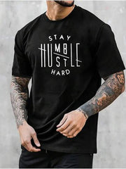 Men's T-Shirt, Classic Graphic T-Shirt, Soft And Comfortable T-Shirts For Men, Script Logo, 180g, 100% Cotton