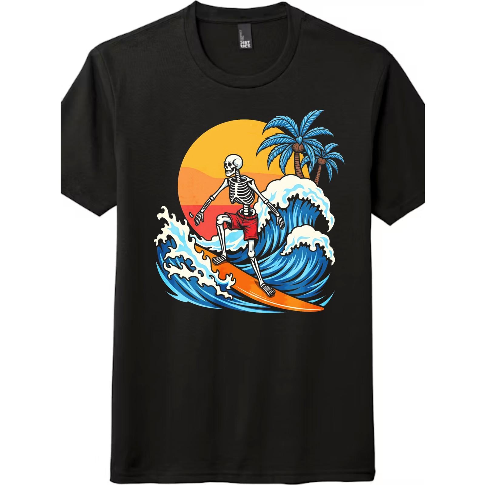 urfing Skeleton Graphic Tee | Beach Summer Unisex T-Shirt