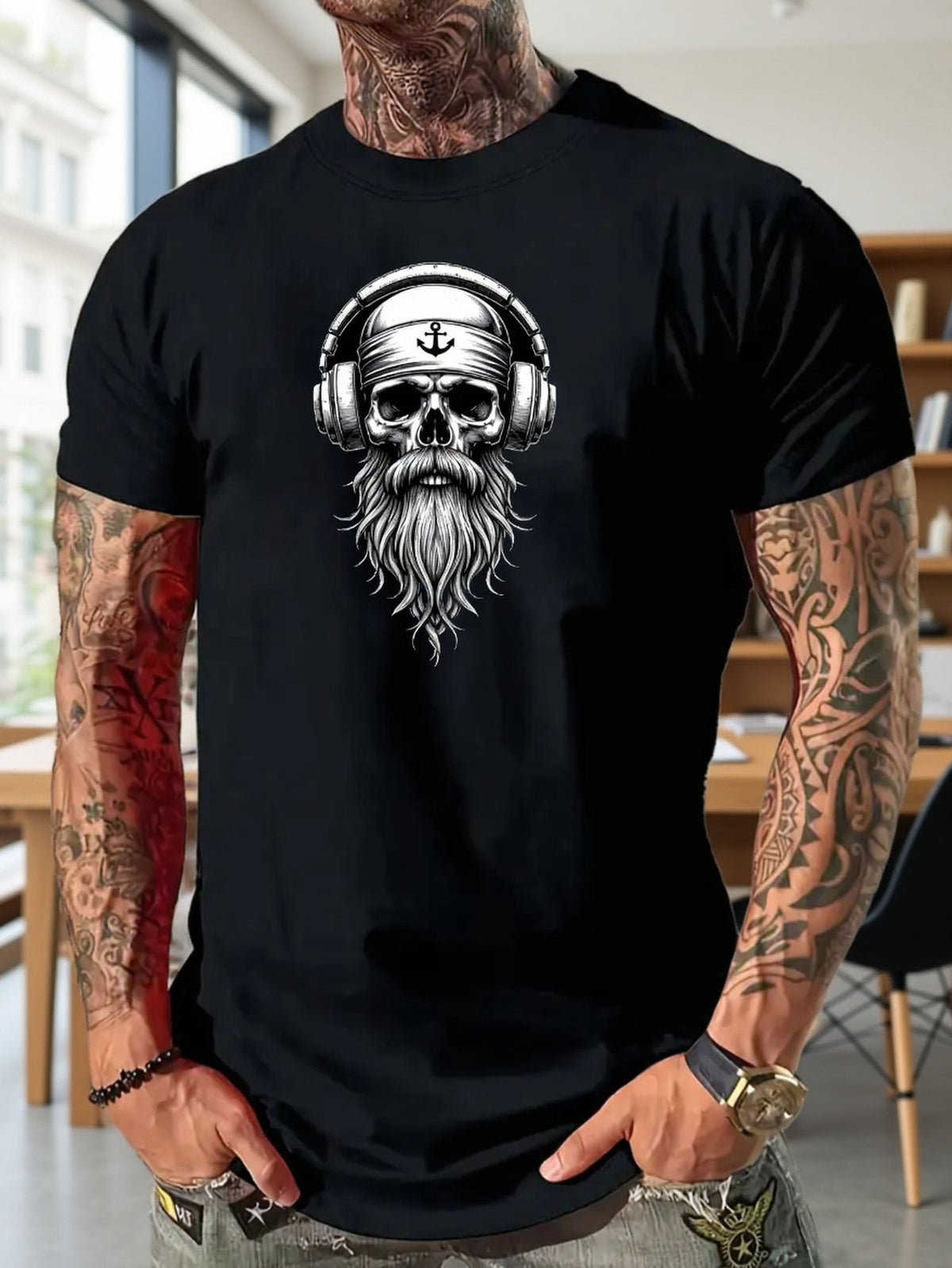 2026 Summer Men'S T-Shirt, Men'S Sports T-Shirt, Micro-Stretch Knit Fabric, Printed T-Shirt Retro Print Graphic Streetwear