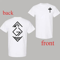 God Is Greater Than The Highs And Lows 2 Sided T-Shirt, Christian Shirt, Cross on Sleeve, Couples Gift, Graphic Tees, Unisex Shirt