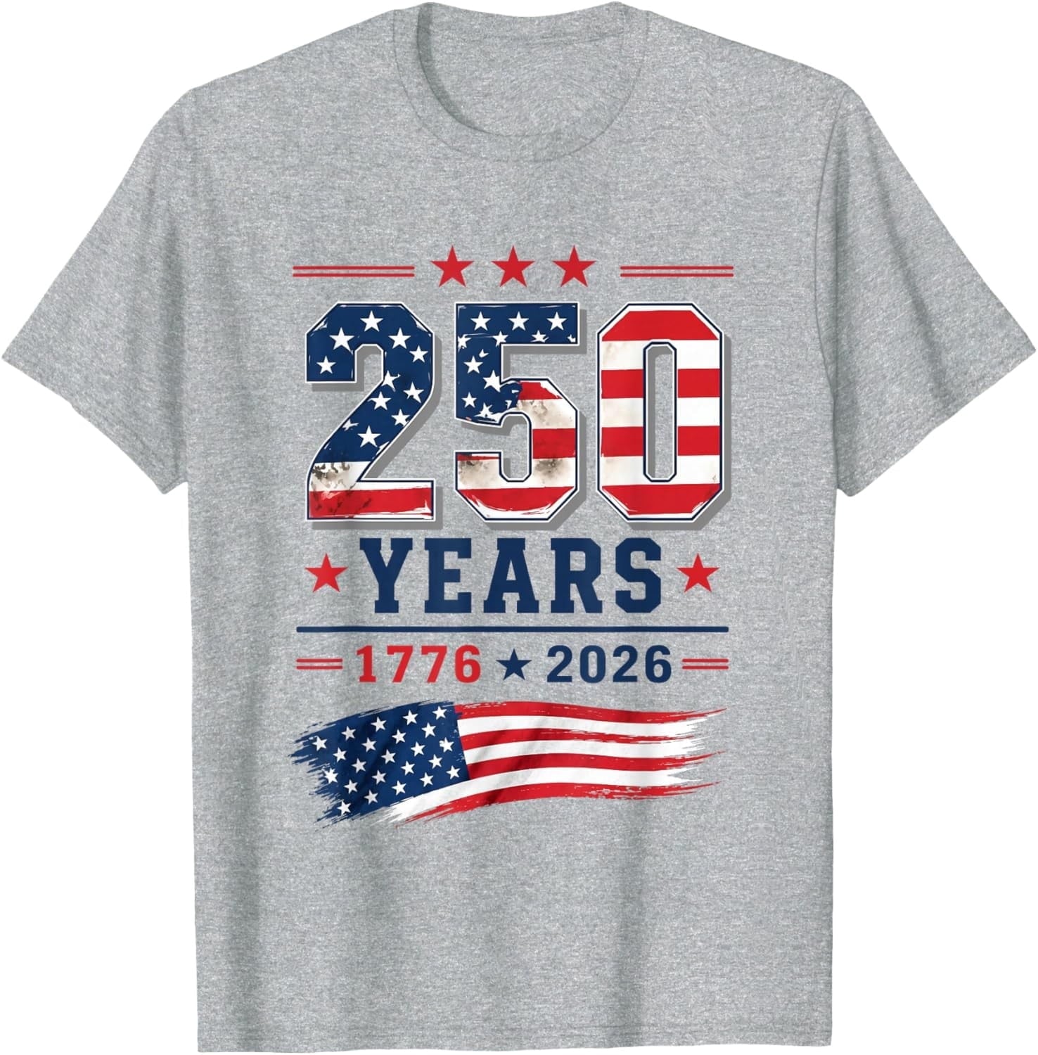 4th of July America US Flag Patriotic 250th Anniversary USA Unisex T-Shirt