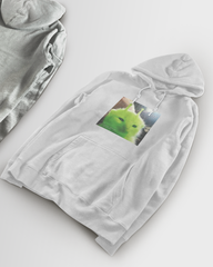 DIYANYONE Original Retro Futurism Hoodie: Green Alien Kitten Chart