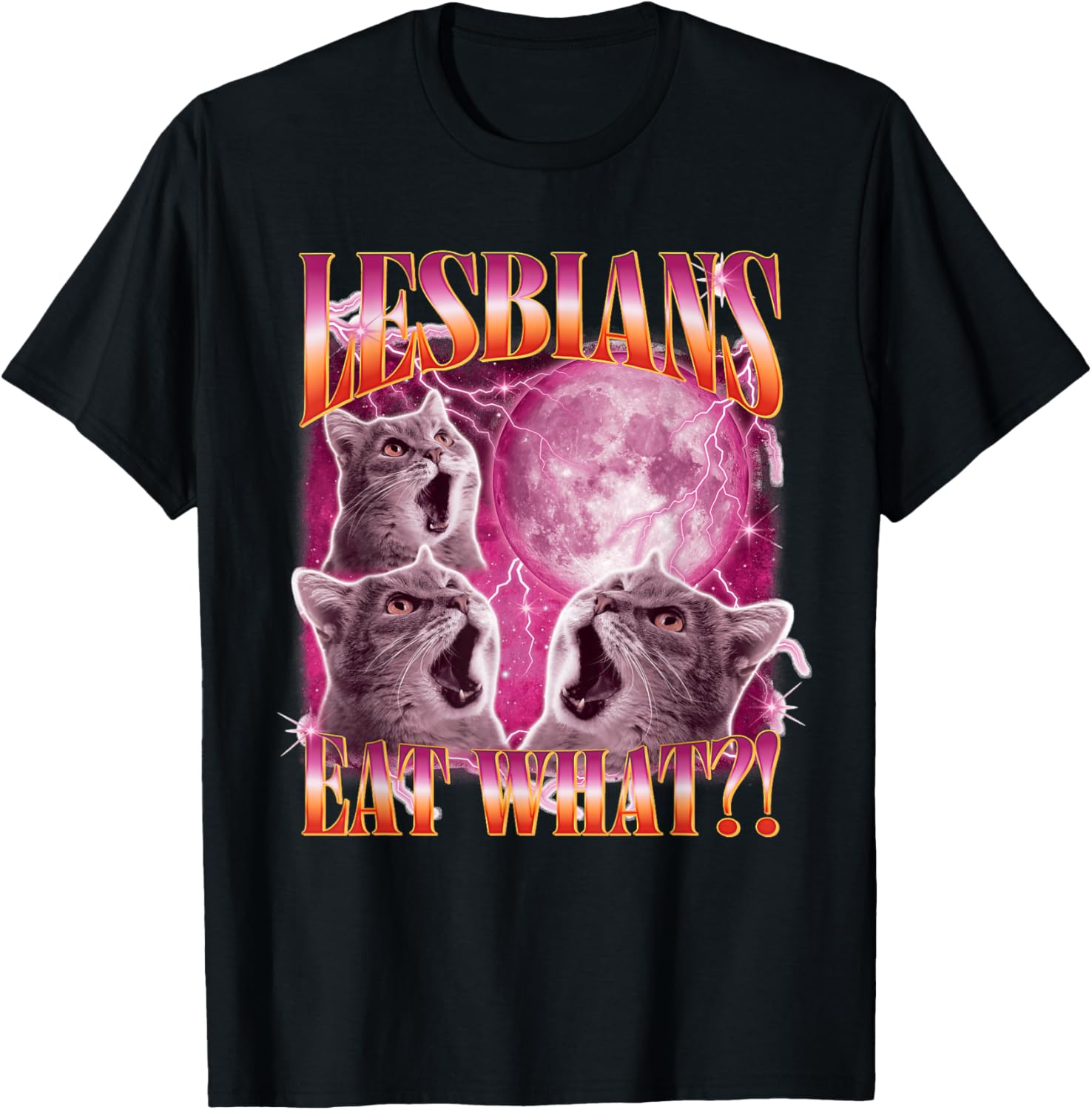 100% Cotton Funny Gay Pride Lesbians Eat What WLW Queer LGBTQ T-Shirt
