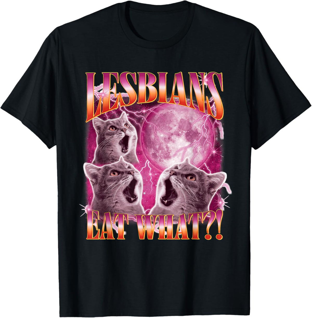 100% Cotton Funny Gay Pride Lesbians Eat What WLW Queer LGBTQ T-Shirt