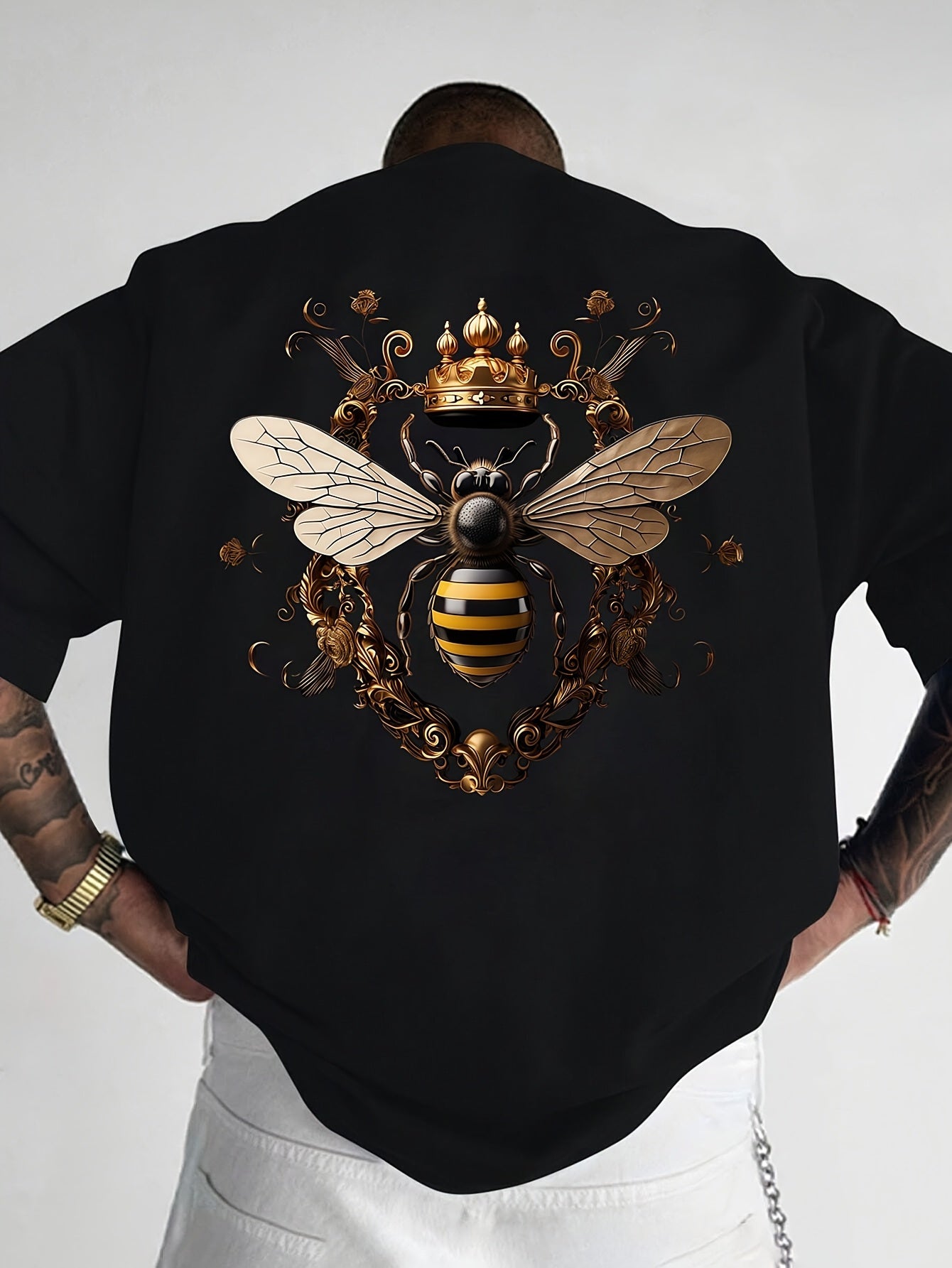 100% Cotton Printed Men's Vintage Graphic T-shirt Crew Neck Short Sleeve Casual T-shirt Men Clothing