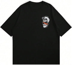 Graphic Tees Y2k Vintage Skull Print Short Sleeve Concert Tops Summer T Shirts