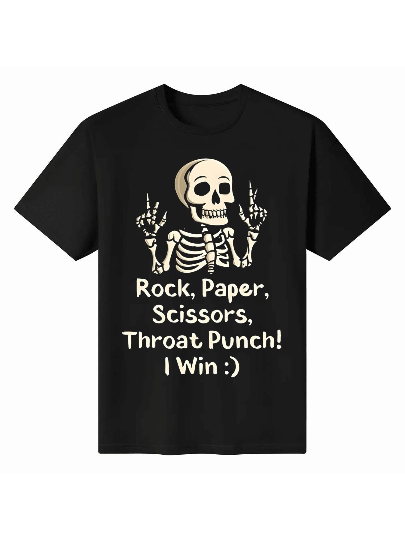 Rock Paper Scissors Throat Punch Win Shirt -Funny Game Shirt
