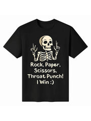Rock Paper Scissors Throat Punch Win Shirt -Funny Game Shirt