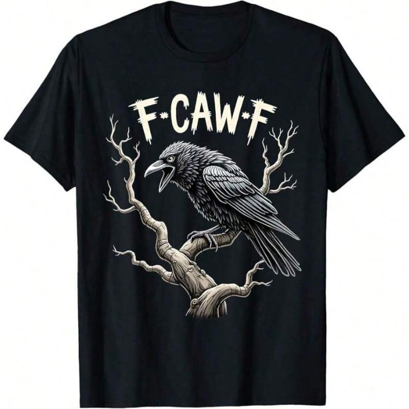 F-Caw-F Fun Raven Retro Gothic Bird Double Entendre T-Shirt