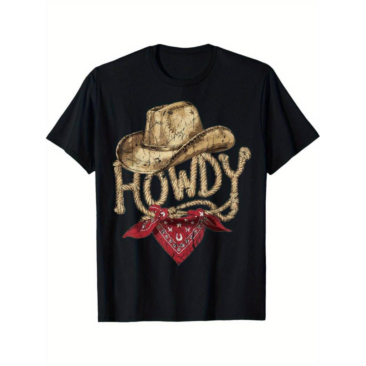 Howdy Cowboy Western Graphic T-Shirt