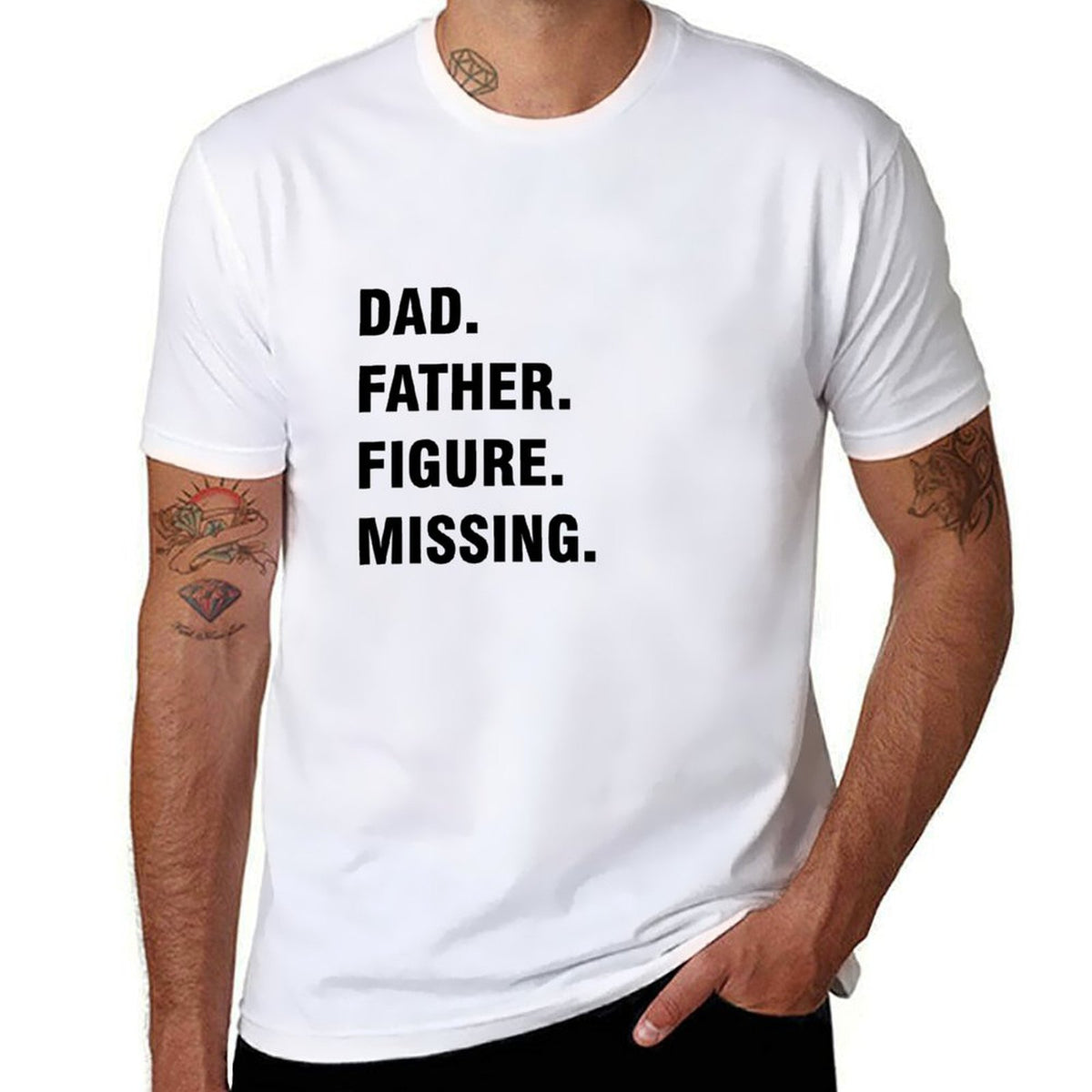 Graphic tee [Dad.Father.Figure.Missing] funny t-shirt Unisex