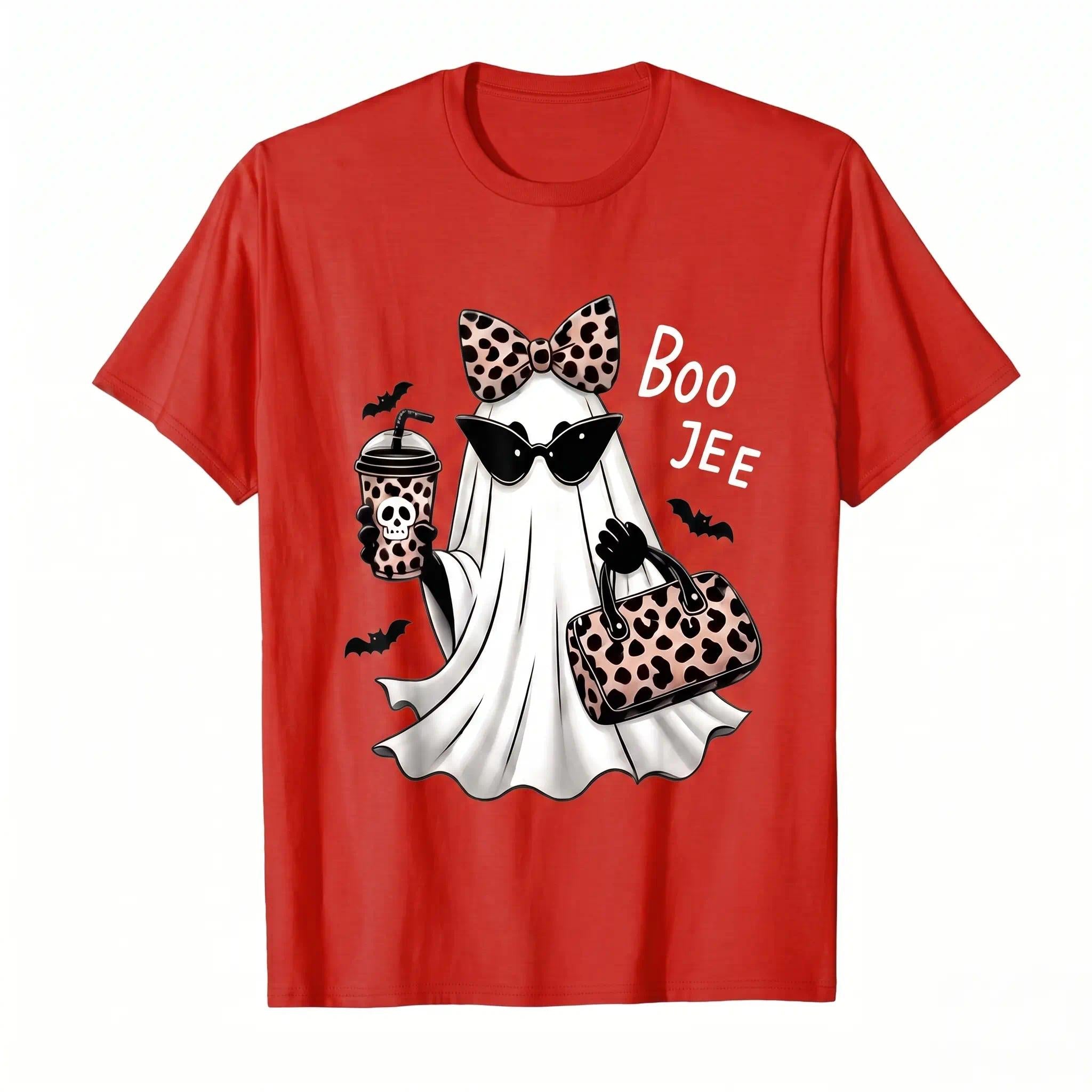 Boo-Jee Ghost Shirt, Leopard Ghost Tee, Ghost Coffee Shirt, Funny Fall Shirt, Girly Halloween Gift, Boojee Shirt, Gift Idea For Women Best Friend