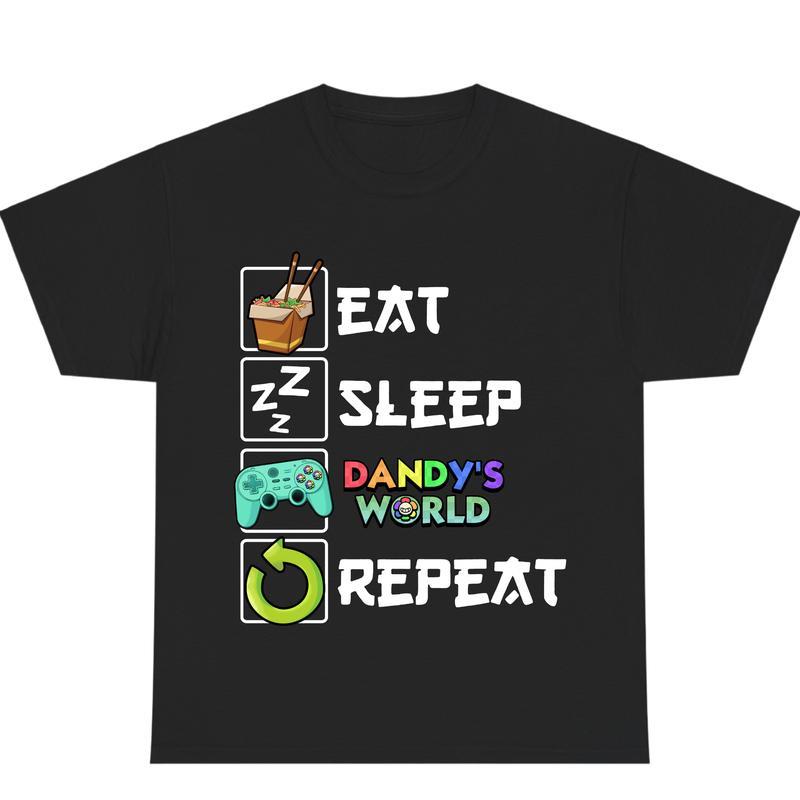 Eat Sleep Dandy’s World Repeat Funny Gaming Saying Meme Cute T-Shirt