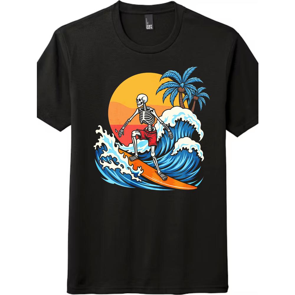 urfing Skeleton Graphic Tee | Beach Summer Unisex T-Shirt