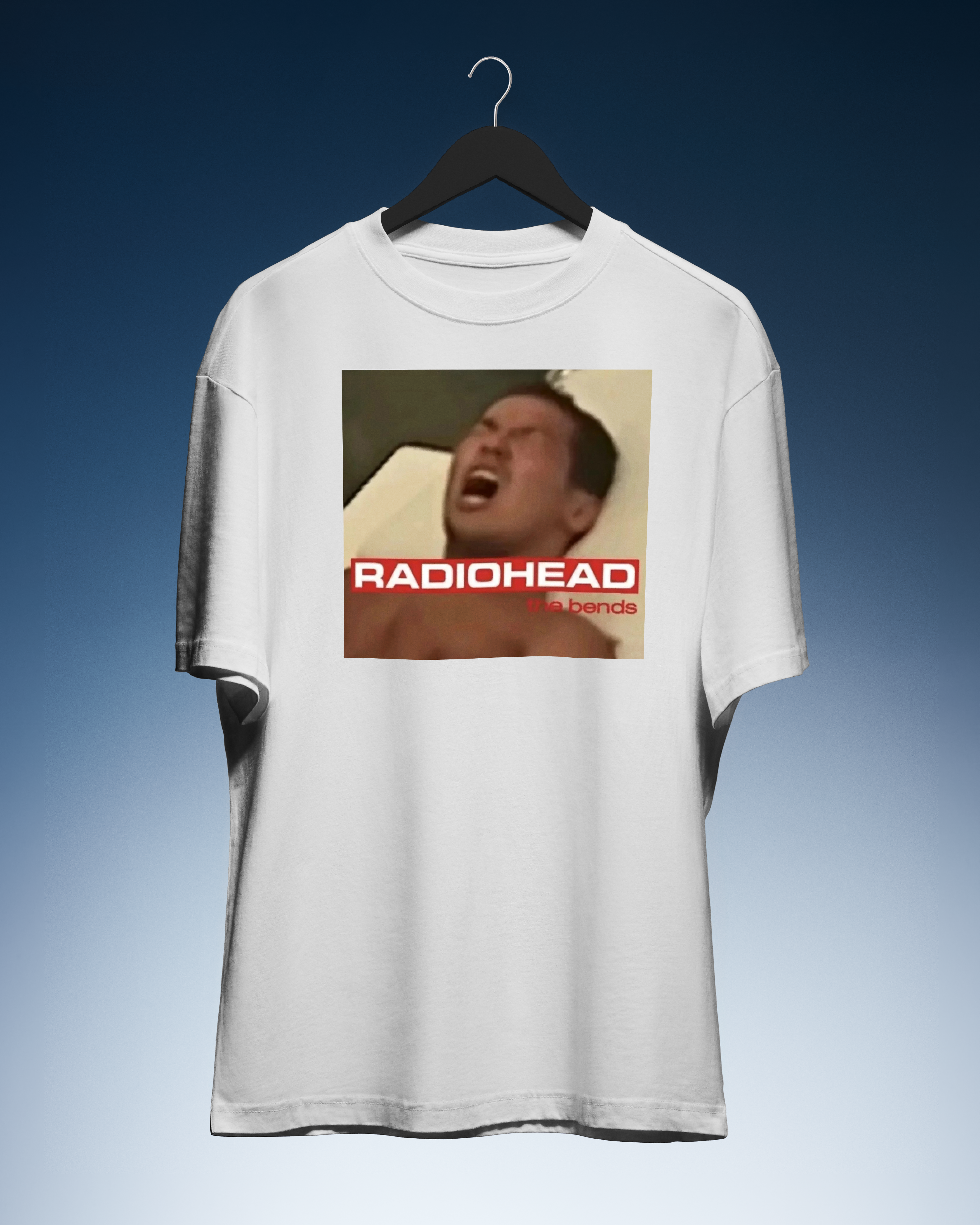 DIYANYONE Original Radiohead "The Bends" Parody Cotton T-Shirt - Indie Rock Fan Tee, Viral Retro Meme Band Culture Style