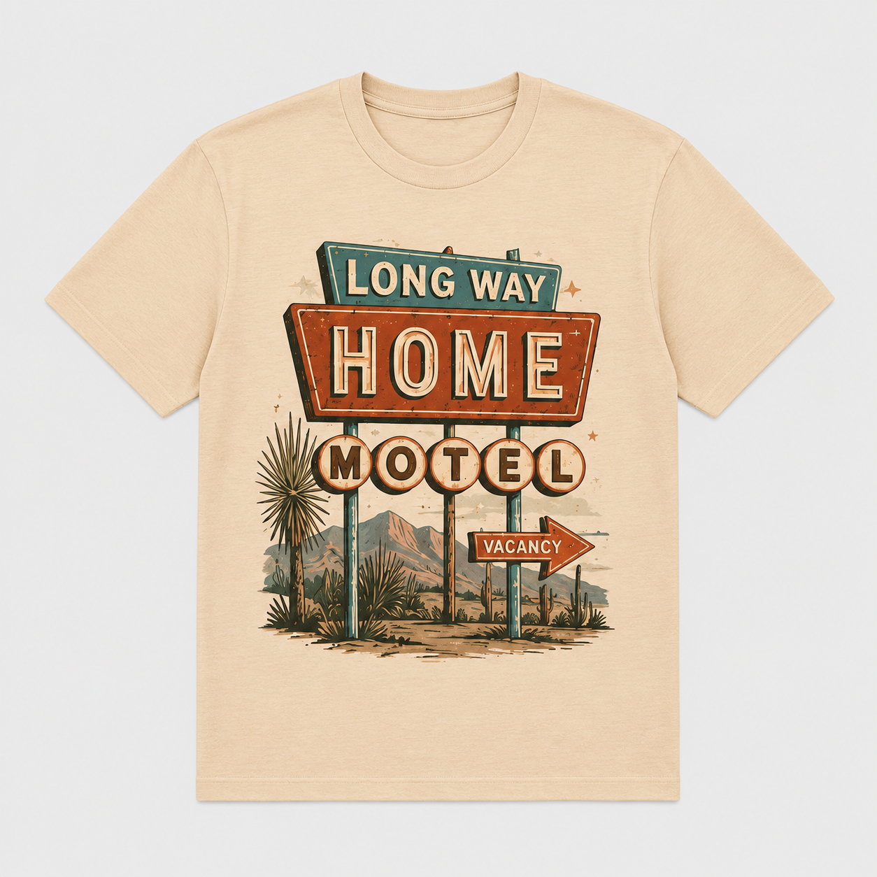 Western Roadtrip T-Shirt Vintage Cowboy Desert Graphic Tee Retro Americana Unisex Tee