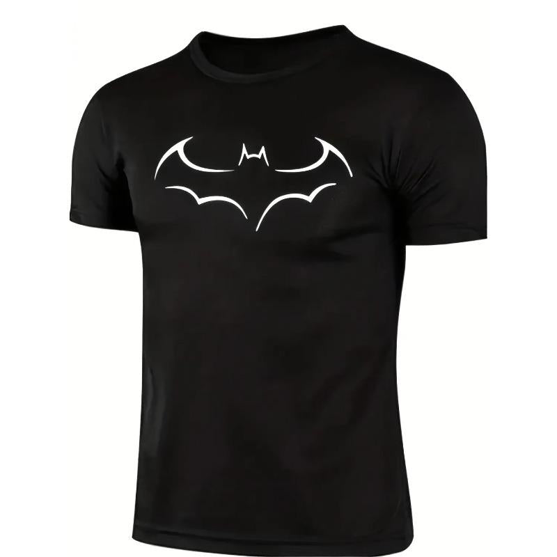 Minimalist Bat Graphic T-Shirt Black Streetwear Tee | Y2K Gothic Aesthetic | Casual Short Sleeve Unisex Top