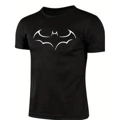 Minimalist Bat Graphic T-Shirt Black Streetwear Tee | Y2K Gothic Aesthetic | Casual Short Sleeve Unisex Top