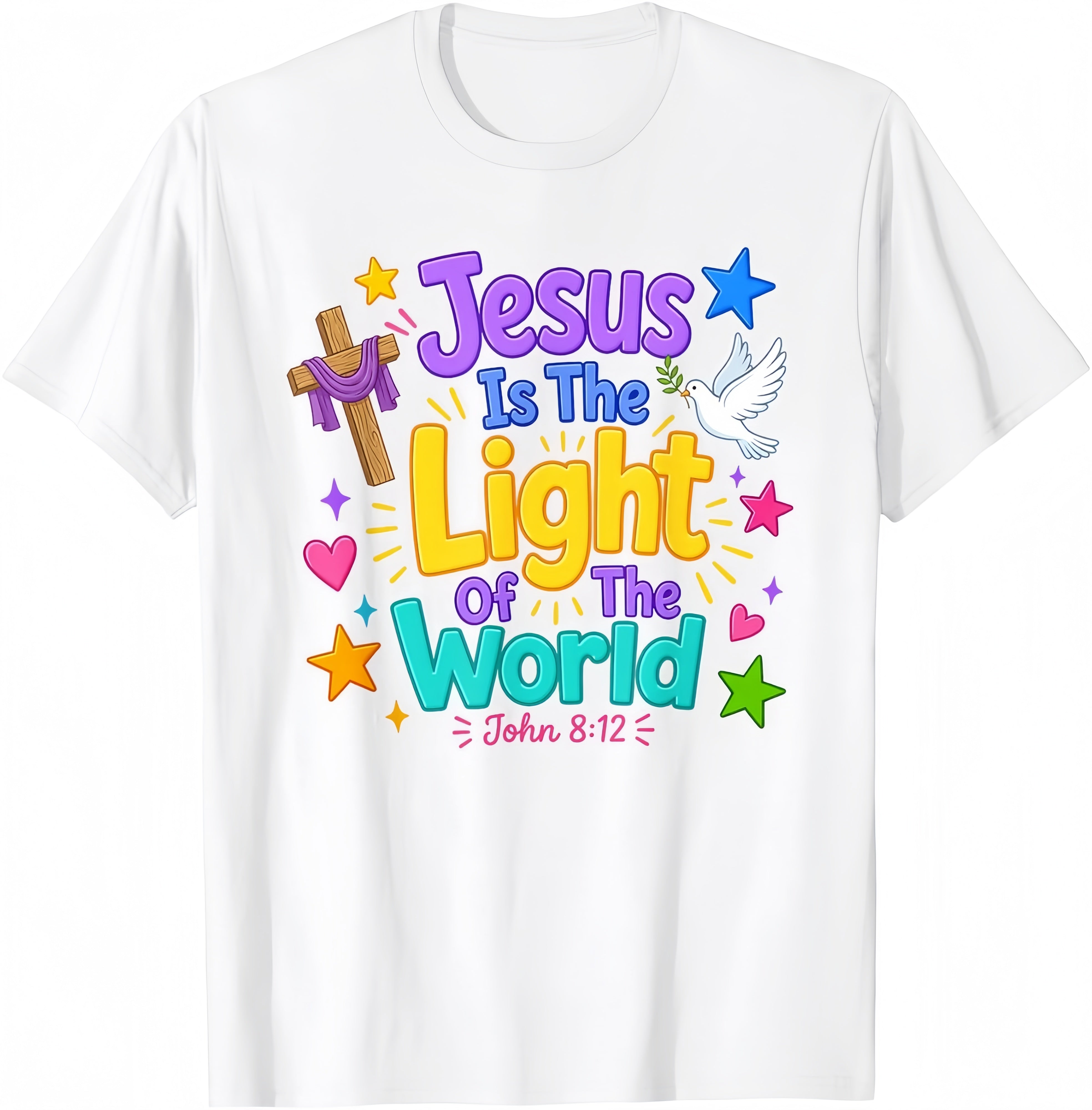 Jesus is The Light of The World John 8 12 VBS T-Shirt