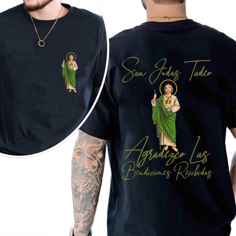 San Judas Tadeo Latino 2 Sides T-Shirt