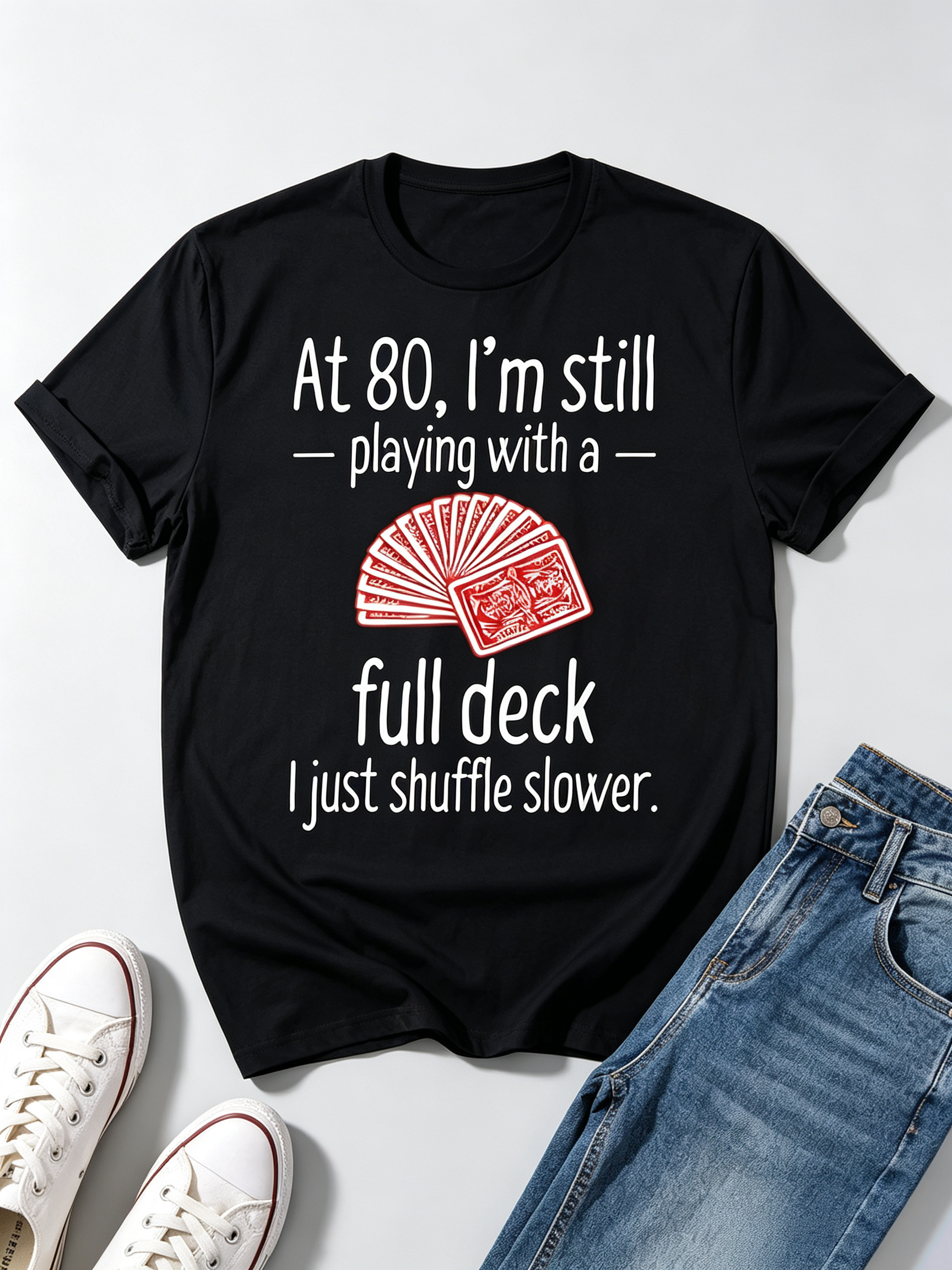 Funny 80th Birthday Gift T-Shirt for Men & Women - 80 Year Old Milestone Card Design