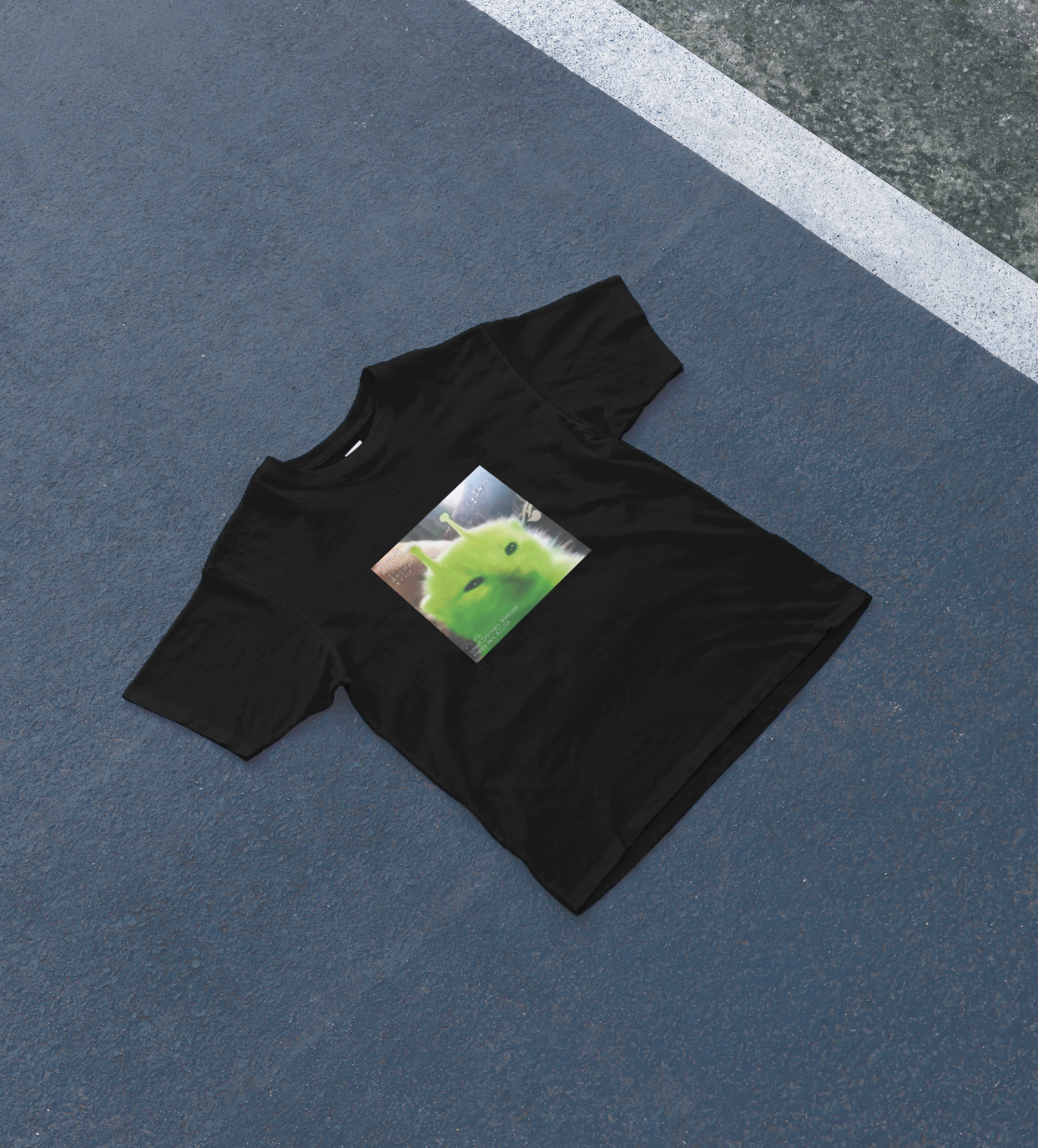 DIYANYONE 3i/atlas Original Green Alien Cat Meme 10.31 LDT Trail Tee