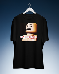DIYANYONE Original Radiohead "The Bends" LEGO Parody Cotton T-Shirt - Indie Rock Fan Graphic Tee, Funny Music Album Cover Style