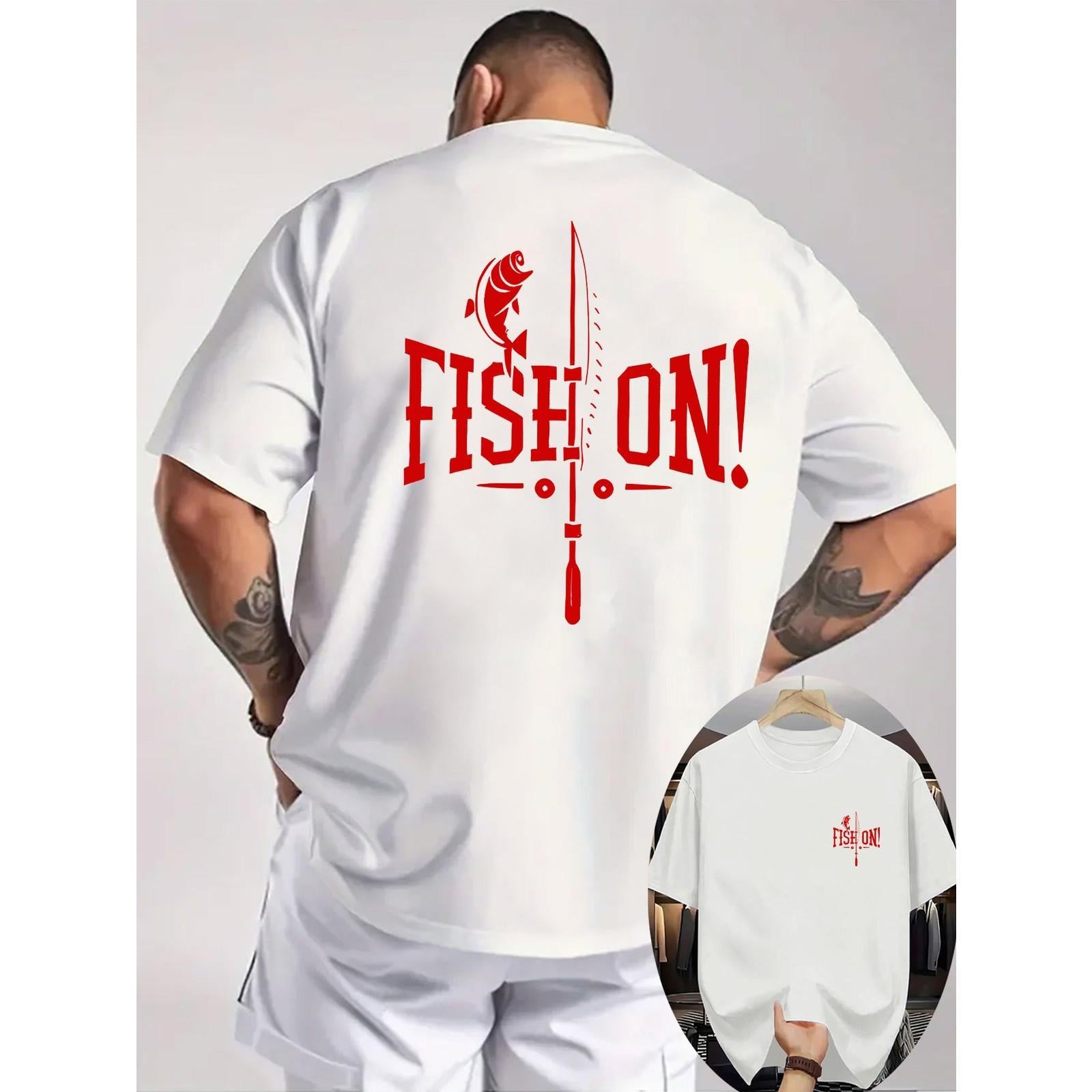 Fish On Fishing Sport Graphic Outdoor Catch Reel Angler Unisex Tee