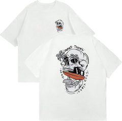 Graphic Tees Y2k Vintage Skull Print Short Sleeve Concert Tops Summer T Shirts