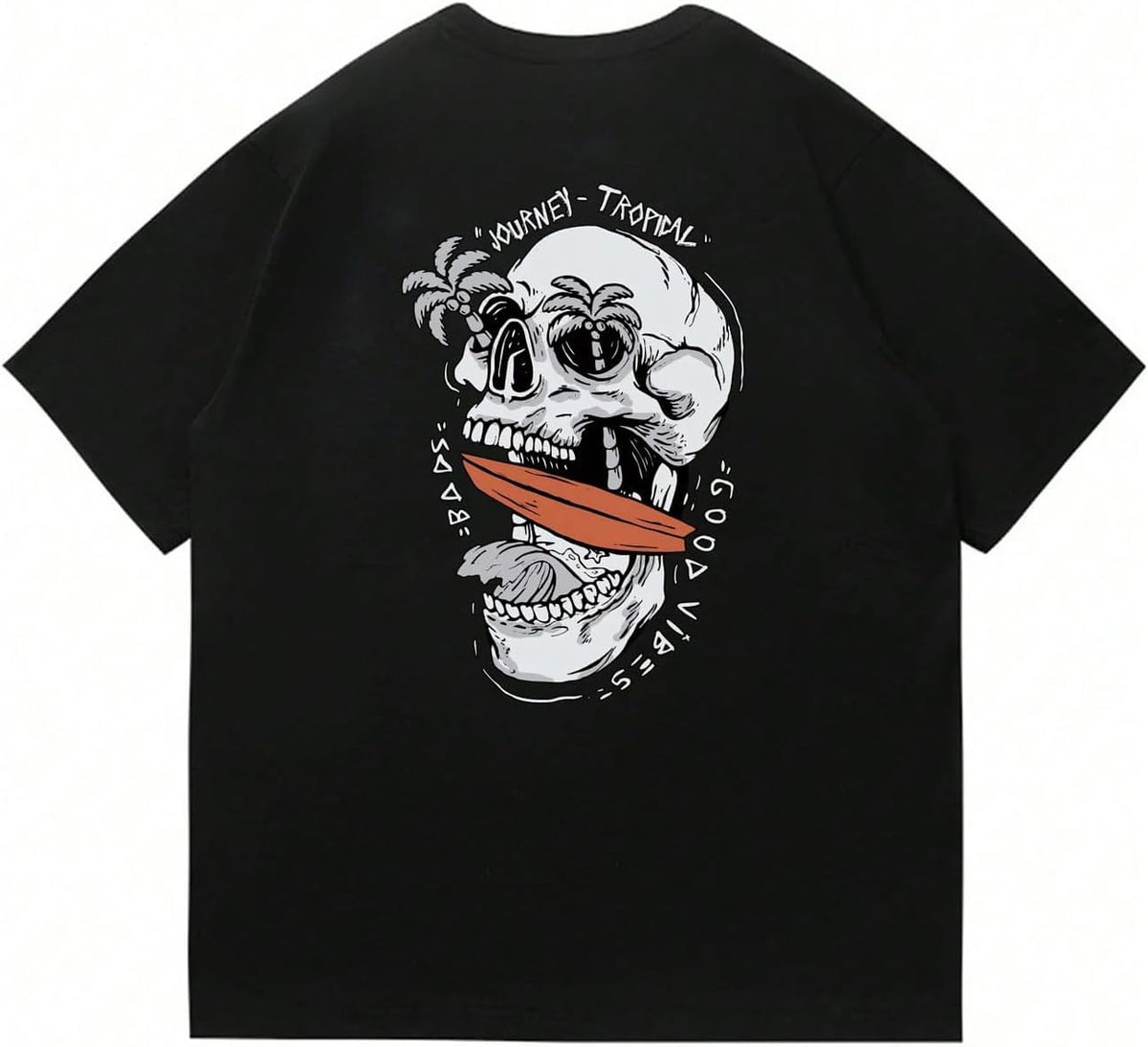 Graphic Tees Y2k Vintage Skull Print Short Sleeve Concert Tops Summer T Shirts