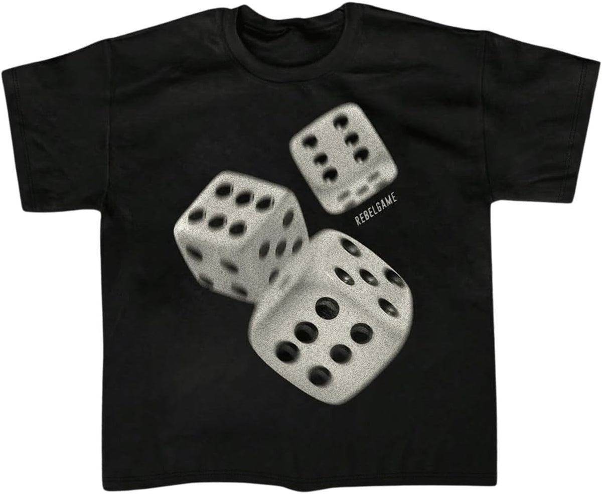 Men's Graphic Print T Shirt Crew Neck Short Sleeve Drop Shoulder Y2K Tee Tops