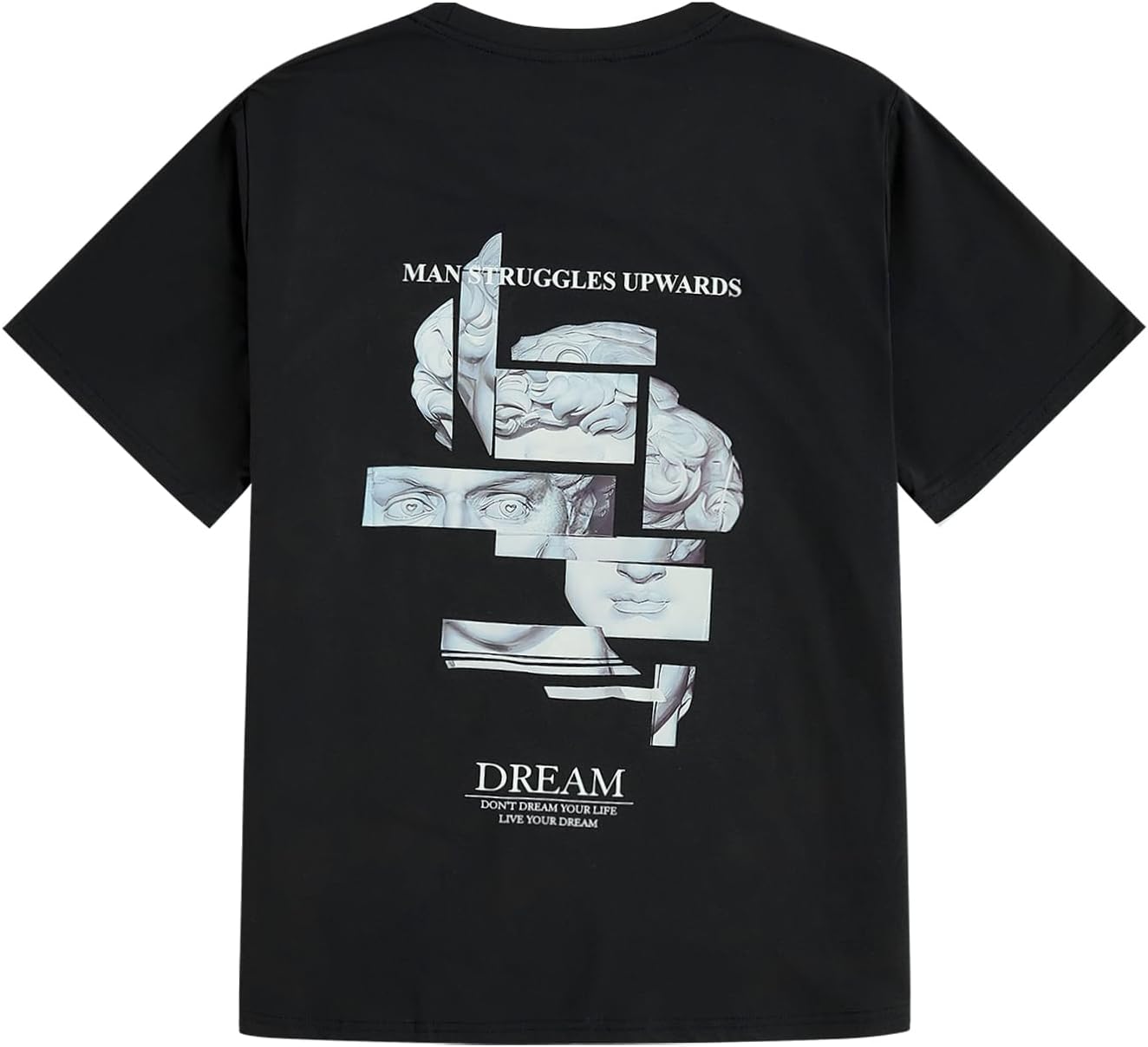 Men's Cool Graphic T Shirts Oversized Short  Crewneck Tee Top