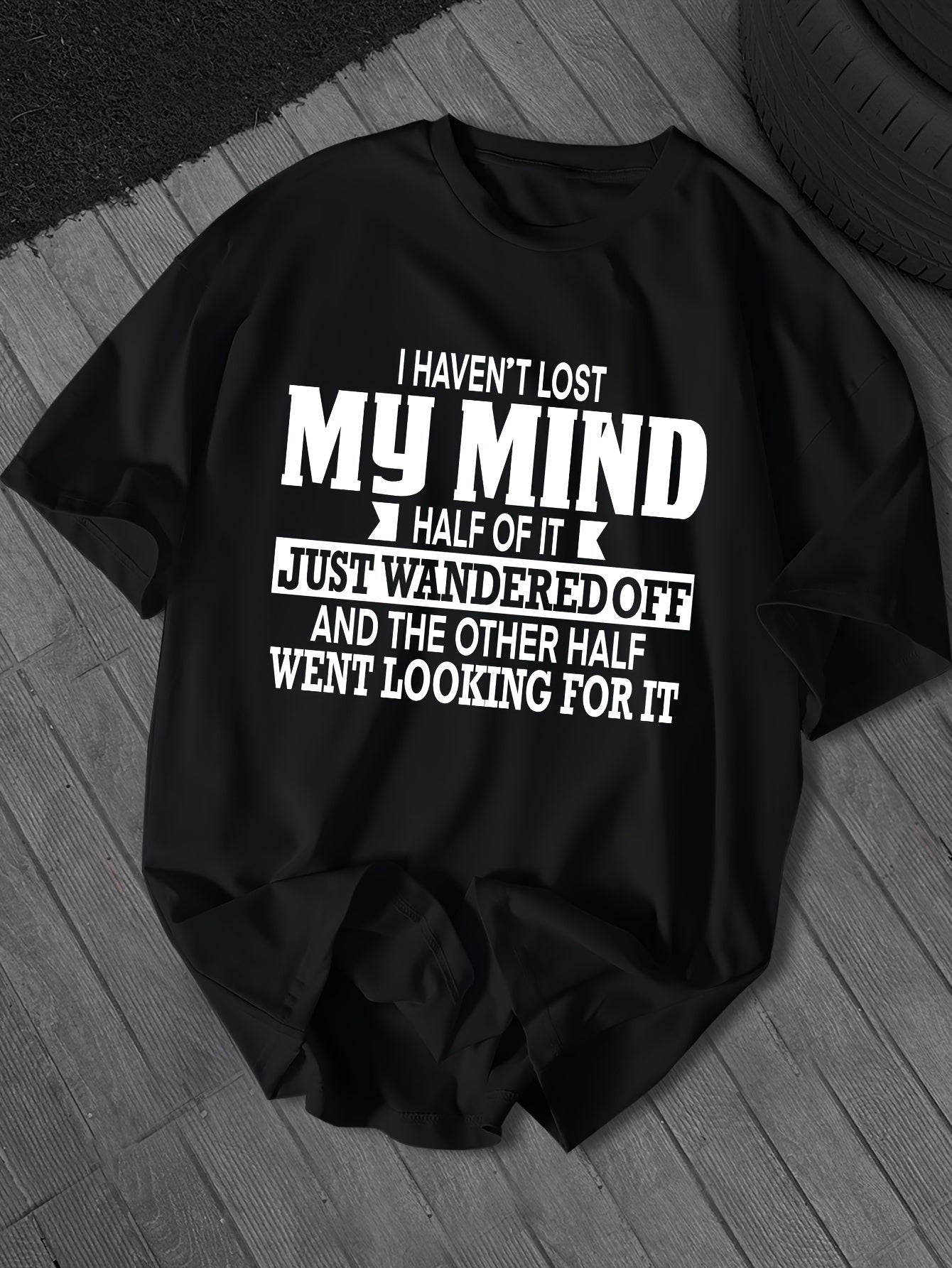 Round Neck Men'S Letter Slogan Casual Short Sleeve T-Shirt
