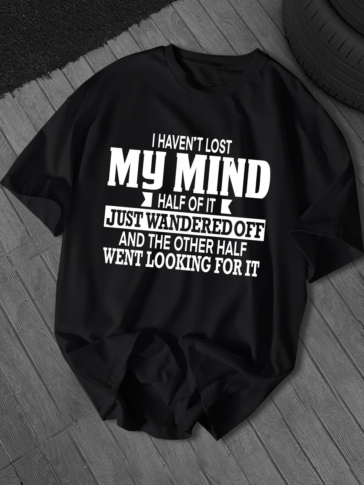 Round Neck Men'S Letter Slogan Casual Short Sleeve T-Shirt