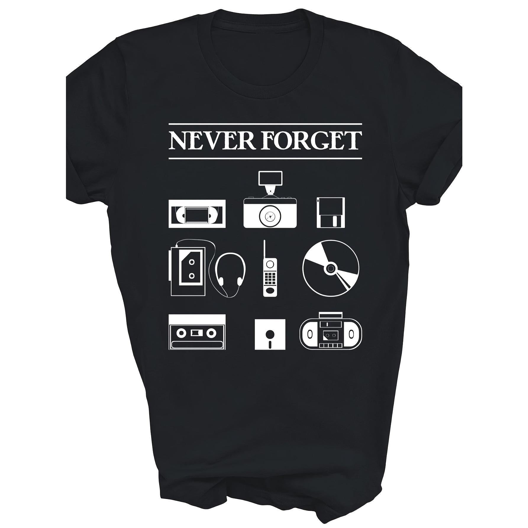 2026 Funny Graphic Never F-O ORGET 80S Vintage Unisex TShirt